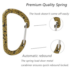 JLDAdornGo Carabiner Clip Bag Clips Keychain Key Ring Chain Holder Self-Locking Heavy Duty Zinc Alloy Hook for Gym/Camping/Pet 2.36in (1)