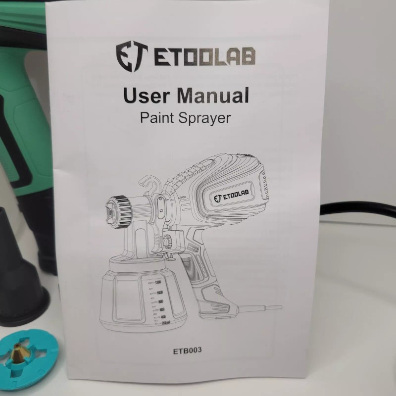 ETOOLAB Paint Sprayer 600W HVLP Electric Paint Spray Gun ETB003
