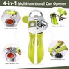 Tin Opener, Lychico 4-in-1 Can Opener Handheld Heavy Duty Stainless