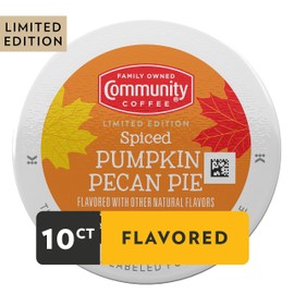 Community Coffee Spiced Pumpkin Pecan Pie Flavored Keurig Coffee Pods, 10 Count, Limited Edition, Medium Roast, 10 count (Pack of 1)