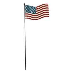 American Flag Garden Stake, Metal Vintage Americana Glory Flag Yard Stake Patriotic Decor for July of 4th Independence Day Stars and Stripes Red White and Blue (24")