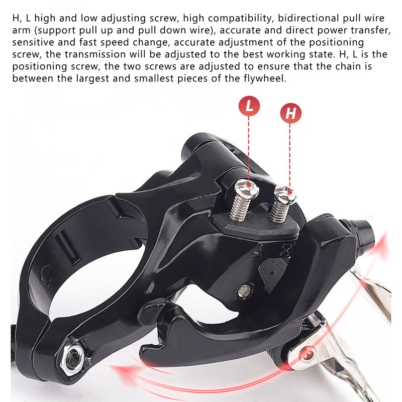 LeBycle 6/7/8 Speed Bike Front Derailleur Rustproof Bicycle Front Derailleur