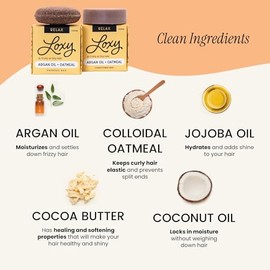 Juego de Champú y Acondicionador Hidratante Naturel Relax Con Aceite de Argán y Avena Coloidal para Cabello Rizado, Ondulado, Seco O Encrespado - Vegano, Hecho En Usa