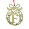 Laser cut Christmas tree bauble decoration: Letter F