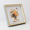 PLUSCHEN 8X8 Blue Beige Square Picture Frame 8x8 Resin Photo