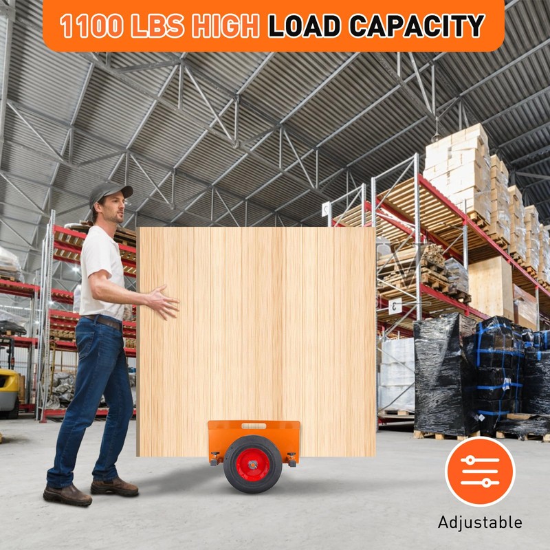 Heavy Duty Panel Dolly 1100LBS Capacity Door Cart with 10"