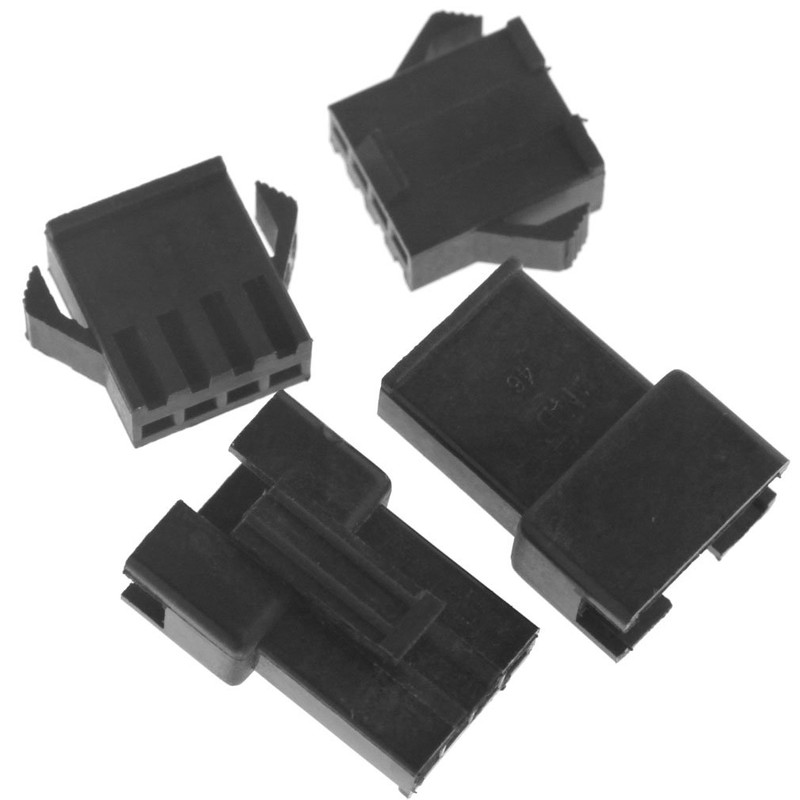 JST SM 4-Pin Plug Brass Terminal Connector 10 Male +