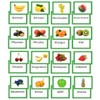 LYSCO Picture Cards Fruit Vocabulary Flashcards Laminated on Both Sides
