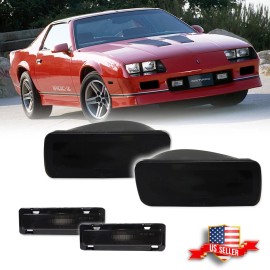GTINTHEBOX For Chevy Camaro 85-92 Smoke Bumper Turn Signal Lights & Side Marker Lights 4PCS