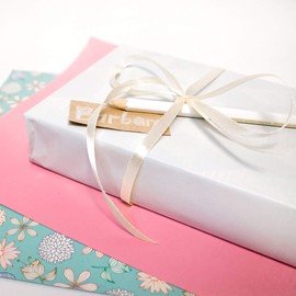 Ivory Ribbon 1/4 Inches 36 Yards Satin Roll Perfect for Scrapbooking, Art, Wedding, Wreath, Baby Shower, Packing Birthday, Wrapping Christmas Gifts or Other Projects