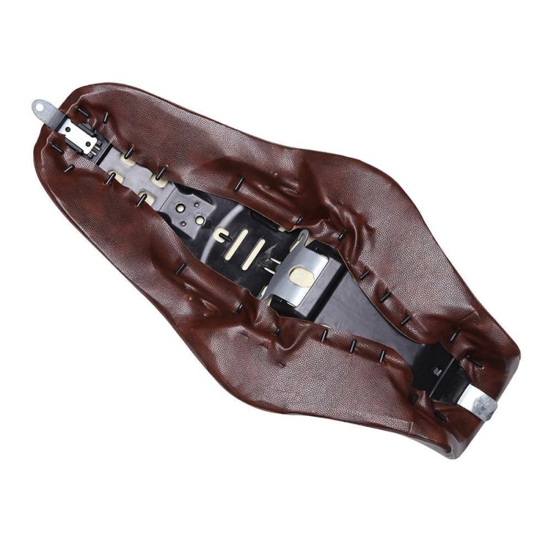KEEPDSGN Brown Alligator Motorcycle Driver Passenger Two Up Seat for