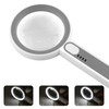 Magnifying Glass 11X Rechargeable 3 Levels Brightness Portable Handheld Magnifier