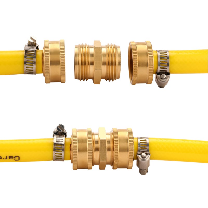 Sanpaint Garden Hose Connector, Male to Male Hose Adapter, 2
