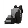 Yuqing Mochila Antirrobo Carga Usb Escolar Laptop Casual 3 Piezas