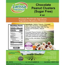 Chocolate Peanut Clusters (Sugar Free) (4 oz, ZIN: 525759)