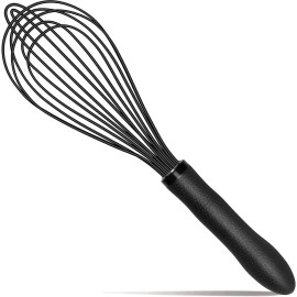 TEEVEA Silicone Whisk Stainless Steel Heat Resistant Non Scratch Kitchen Cooking