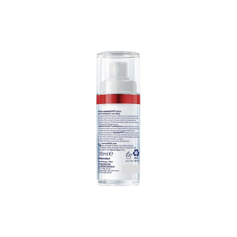 Kit Nivea Luminous 630 Anti-edad Serum + Fluido Día Fps