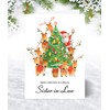 Sister in Law Christmas Card - Decorating the Tree -