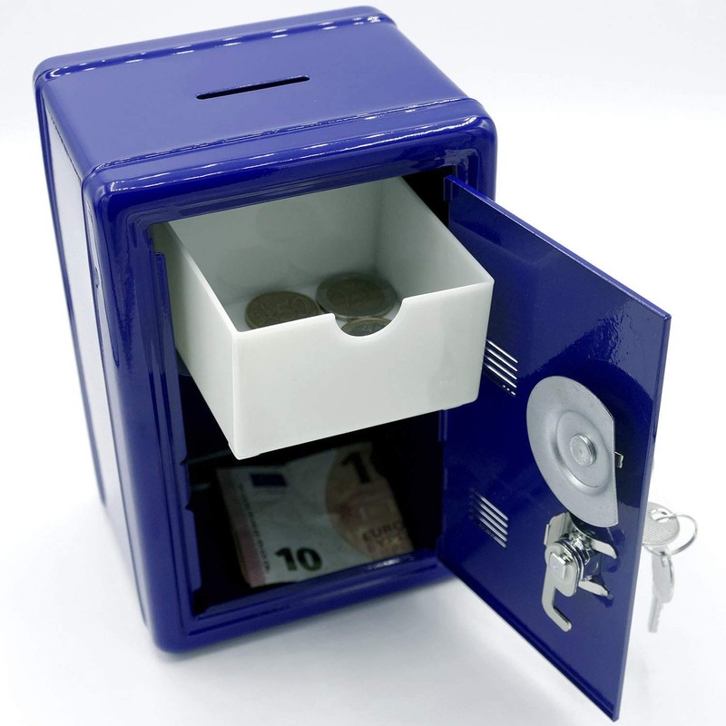 Metal Safe Shaped Money Box with Key