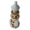 Meinposten Lighthouse Illuminated Wooden LED Decoration Maritime Anchor Beach Sea