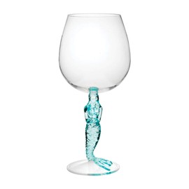 Supreme Housewares Durable Acrylic Plastic Stem Wine Glasses, Set of 2, Reusable Plastic Drinkware, BPA-free, Shatter-Proof, Ideal for Wine and Beverage (17 oz, Mermaid)