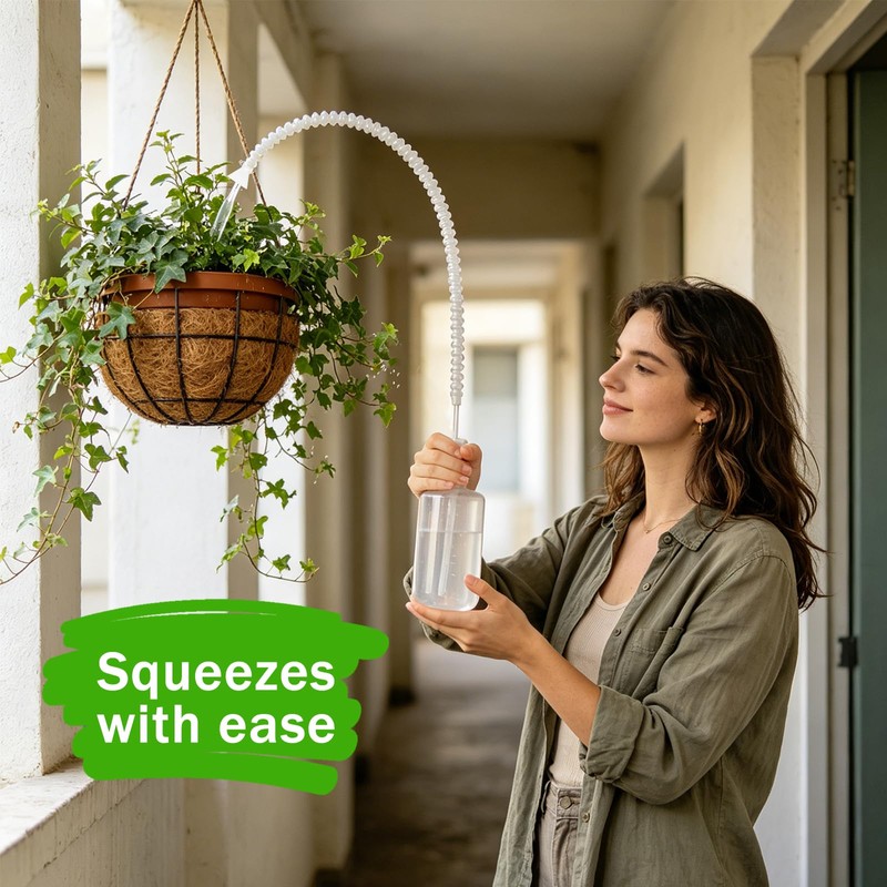 2 Pack Squeeze Bottle for Hanging Plants with Adjustable Angle,