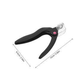 Mikinona Adjustable U-shaped Nail Clipper for Manicure Precision Positioning Trimmer Diy Nail Extension Feature Construction for Shapes and Lengths Black