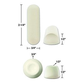 Danco 10062 Universal Toilet Seat Bumper, For Use With Toilet Seats, Rubber, White