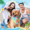 Weewooday 50 Pcs Hawaiian Dog Bandanas Bulk Summer Bandanas for