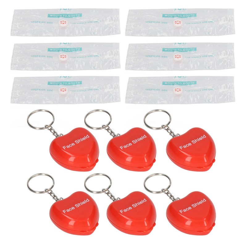 6pcs Cardiopulmonary Resuscitation Face Shield Portable Hygienic Pocket Facial Cover