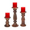 Candle Holders for Pillar Candles, Wooden Table Centerpiece, Set of
