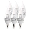 Bioluz LED Light Bulb 40W Candelabra LED Bulbs w/Flame Tip,
