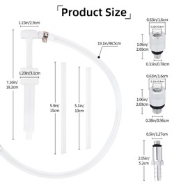 Lower Unit Gear Oil Pump for Standard Quart Bottles, 3/8 inch Metal Swivel, 8mm 10mm Metal Adapters Fit All Mercury and Mariner Outboards(Not for Volvo Penta)