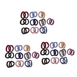 FOMIYES 3sets Elegant Women Hair Band Elastic Ponytail Holders with Bead Accents Multicolor for Daily School Special Occasions 20pcs*3 Random Color