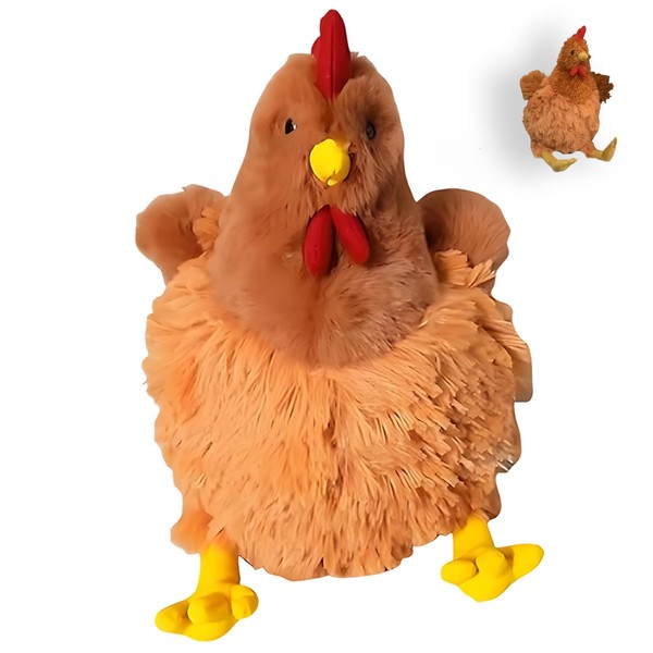 DvBCNMe Chicken Cuddly Toy, 22 cm Soft Plush Cuddly Toy