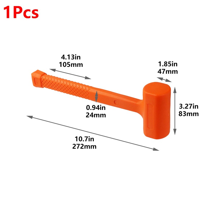 Geesatis 1Pcs Rubber Mallet,0.5LB Soft Blow Small Hammers,Dead Blow Hammer,Unibody