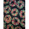 Cranston Vip Christmas Wreaths On Black Cranston Cotton Fabric 1/2