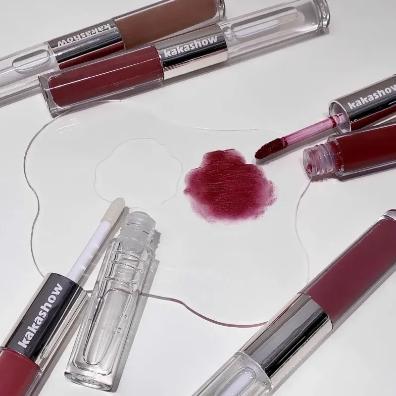 ~! Dual Lip Gloss, Tinte Mate, Impermeable, Hidratante ~!!! Light