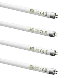 TBE LIGHTING 8w / 12 inch Soft White 3500K Tubes - F8T5/D Fluorescent Tube Lamps 288mm / 12''- CFL Bulbs - G5 2-Pin Base Fittings - T5 High Efficiency Lamps (4-Pack)