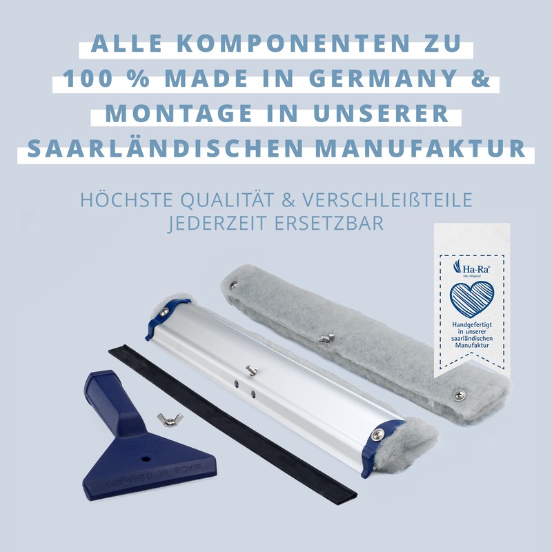 Ha-Ra Window Wiper Standard 19 cm I All-In-One Squeegee &
