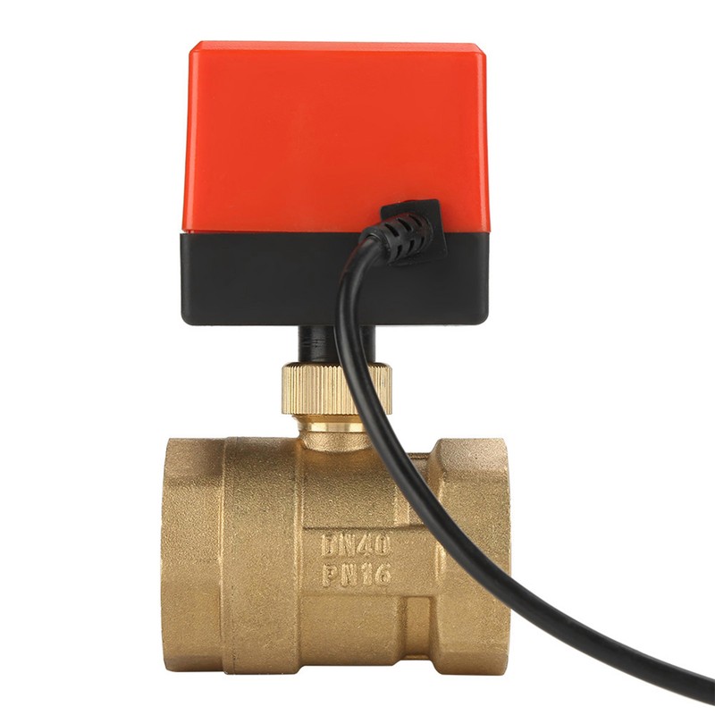 DC 24V 2 Way 3 Wire Brass Motorized Ball Valve