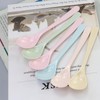 Pack of 6 plastic spoons, long spoons, plastic egg spoons,