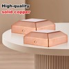 Tandefio 2 Pcs Solid Copper Post Caps Fence Pyramid Decking