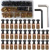 YELINTIAN 50 Pieces M6 x 15mm Threaded Inserts Nuts Zinc
