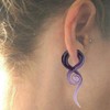 2Pcs Purple Ear Glass Spiral Tapers Plugs Tunnels Expander Gauges