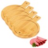 Westmark 4 Serving Boards/Bamboo Plates, with Motif, Handle and Juice