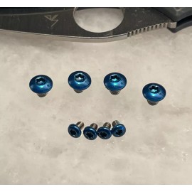 DH Blue Stainless Steel Torx Screws For Spyderco Chaparral Lightweight FRN C152PGY
