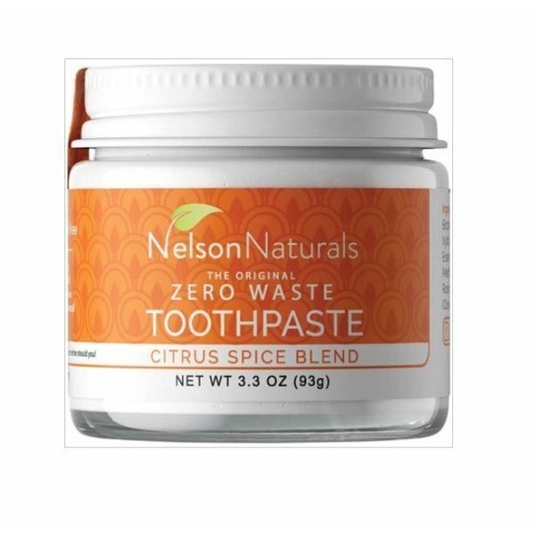 2 x 93g NELSON NATURALS Zero Waste Toothpaste Citrus Spice Blend