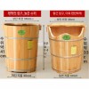 Hinoki 히노끼 편백나무 족욕통 건식 40cm 가정용 [45 평입구 단목통