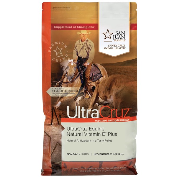 UltraCruz - sc-516275 Equine Natural Vitamin E Plus Supplement for Horses, 10 lb, Pellet (66 Day Supply)